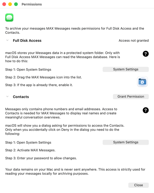 Permissions