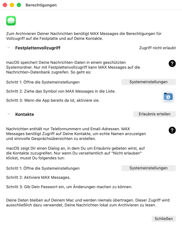 Berechtigungen